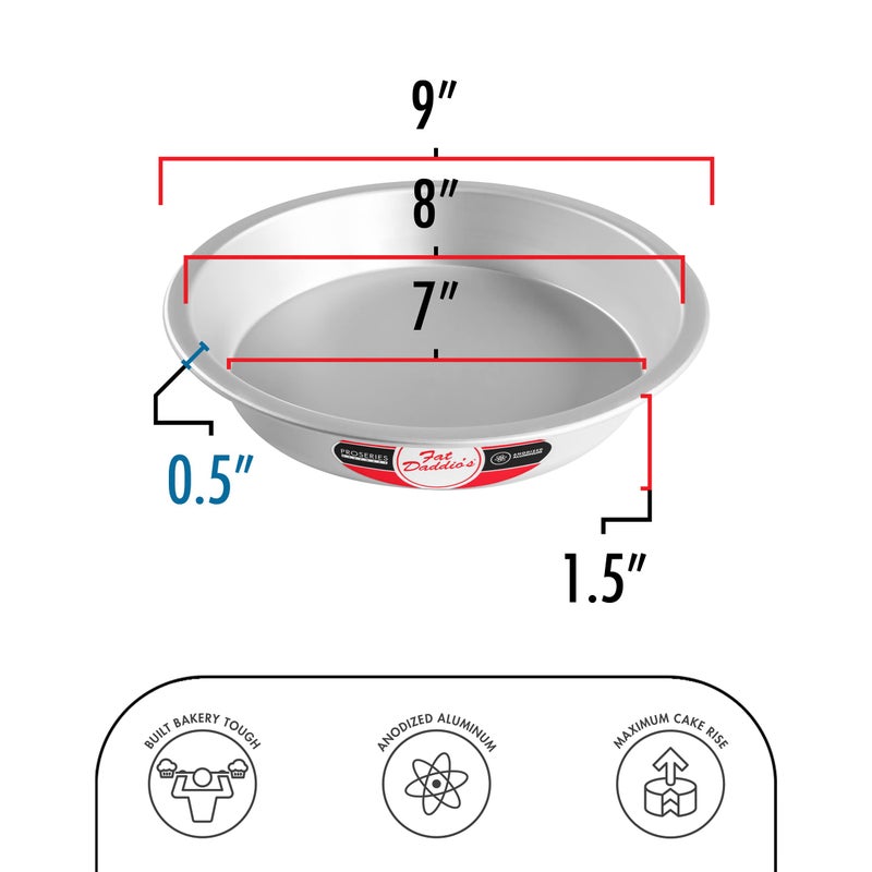 Fat Daddio's PIE-9 Anodized Aluminum Pie Pan, 9 x 1.5 Inch - Image 2